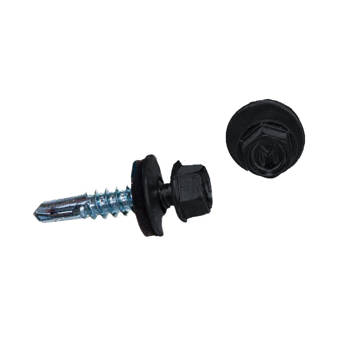 Саморез по металлу Daxmer 5,5х25 RAL 7024 (250) сверло №3