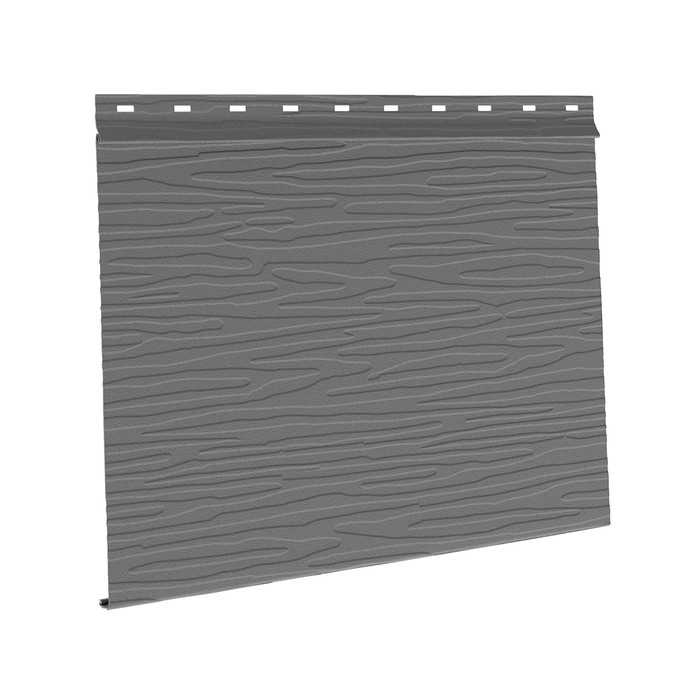 Сайдинг металлический AquAsystem Скандинавская доска широкая фактурная Polyester 0,45mm (0,48mm с покрытием) Zn140 Маренго матовый (RR 23)